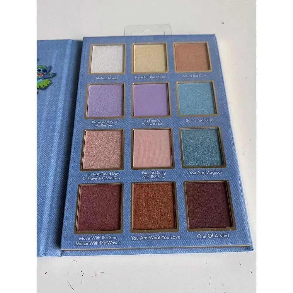 DISNEY Stitch In A Pineapple 12 Color EyeShadow Palette With Mirror Taste Beauty